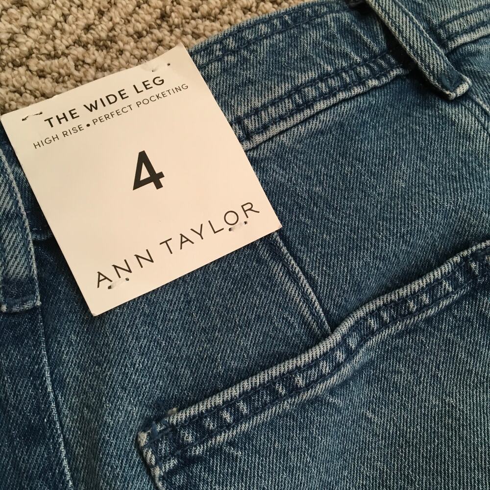 NWT - Ann Taylor The Wide Leg Jean - Women's 4 - Picture 7 of 10